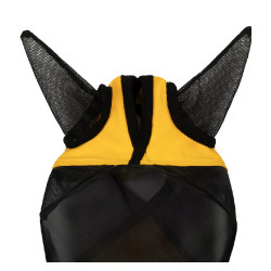 Masque anti-mouches Equestro avec logo frontal Jaune