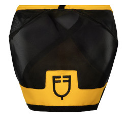 Equestro vliegenmasker met voorlogo Geel Equestro vliegenmasker met voorlogo Geel