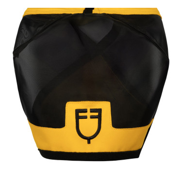Masque anti-mouches Equestro avec logo frontal Jaune