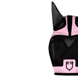 Equestro vliegenmasker met voorlogo Orchidee boeket Roze Equestro vliegenmasker met voorlogo Orchidee boeket Roze