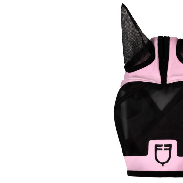 Masque anti-mouches Equestro avec logo frontal Bouquet orchidée Rose Masque anti-mouches Equestro avec logo frontal Bouquet orchidée Rose