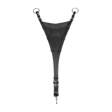Martingale Acavallo attache bib en cuir Noir Martingale Acavallo attache bib en cuir Noir
