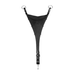 Martingale Acavallo attache bib en cuir Noir Martingale Acavallo attache bib en cuir Noir