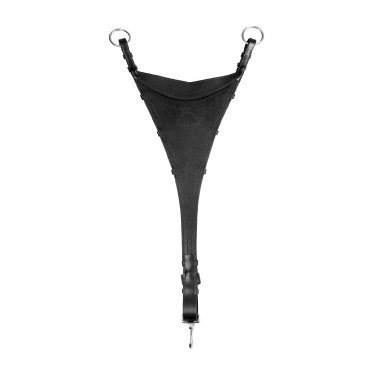 Martingale Acavallo attache bib en cuir Noir Martingale Acavallo attache bib en cuir Noir