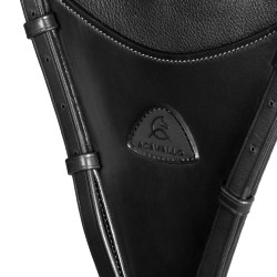 Martingale Acavallo attache bib en cuir Noir Martingale Acavallo attache bib en cuir Noir