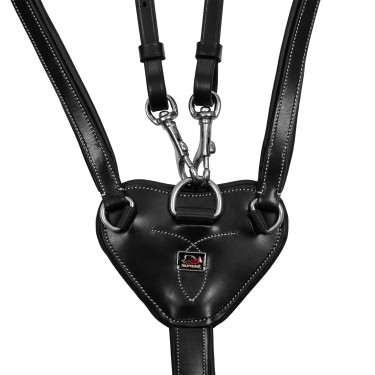 Martingale à anneaux Supreme réglable Noir