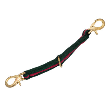 Nylon longeerlijn met voering, bevestigbaar aan het halster Umbria Equitazione Jachtgroen / bordeaux