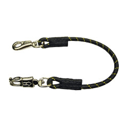 Longe d'attache élastique Umbria Equitazione double mousqueton Noir Longe d'attache élastique Umbria Equitazione double mousqueton Noir