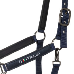 Equestro x FISE halsters, gevoerd en verstelbaar Marineblazer Marineblauw
