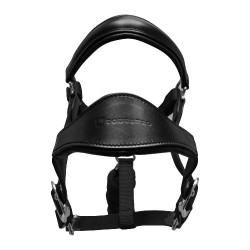 Licol ergonomique Equestro avec inserts en cuir Noir / noir Licol ergonomique Equestro avec inserts en cuir Noir / noir