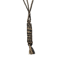 Licol corde Pool’s nez large avec longe Noir / beige