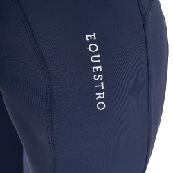 Legging fille Equestro x FISE full grip coupe slim Marine blazer Bleu marine