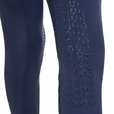 Meisjeslegging Equestro x FISE full grip slim fit coupe Marineblazer Marineblauw