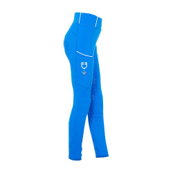 Meisjeslegging Equestro x FISE full grip slim fit coupe Blauw van Savoye Meisjeslegging Equestro x FISE full grip slim fit coupe Blauw van Savoye