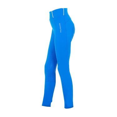 Meisjeslegging Equestro x FISE full grip slim fit coupe Blauw van Savoye Meisjeslegging Equestro x FISE full grip slim fit coupe Blauw van Savoye
