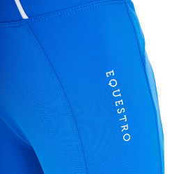 Meisjeslegging Equestro x FISE full grip slim fit coupe Blauw van Savoye Meisjeslegging Equestro x FISE full grip slim fit coupe Blauw van Savoye