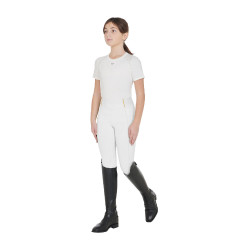 Legging fille Equestro doublé polaire Blanc