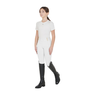 Legging fille Equestro doublé polaire Blanc