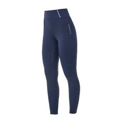 Dameslegging Equestro x FISE full grip slim fit Marineblazer Marineblauw