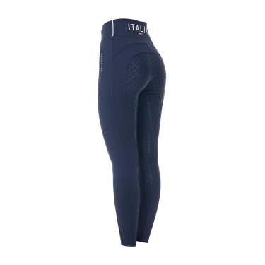 Legging femme Equestro x FISE full grip coupe slim Marine blazer Bleu marine