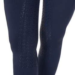 Dameslegging Equestro x FISE full grip slim fit Marineblazer Marineblauw