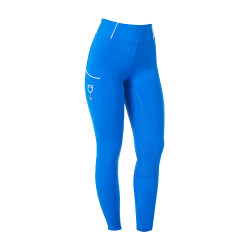 Legging femme Equestro x FISE full grip coupe slim Bleu de savoie Legging femme Equestro x FISE full grip coupe slim Bleu de savoie