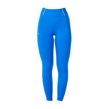 Legging femme Equestro x FISE full grip coupe slim Bleu de savoie Legging femme Equestro x FISE full grip coupe slim Bleu de savoie