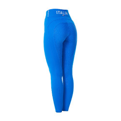 Legging femme Equestro x FISE full grip coupe slim Bleu de savoie Legging femme Equestro x FISE full grip coupe slim Bleu de savoie