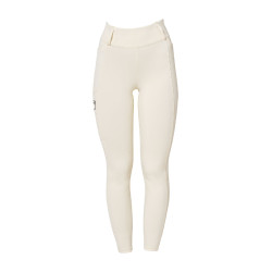 Legging femme Equestro taille haute avec passants de ceinture Blanc antique Beige