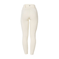 Dameslegging Equestro met hoge taille en riemlussen Walnoot Bruin