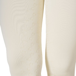 Dameslegging Equestro met hoge taille en riemlussen Antiek wit Beige
