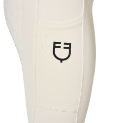 Legging femme Equestro taille haute avec passants de ceinture Blanc antique Beige