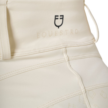 Legging femme Equestro taille haute avec passants de ceinture Blanc antique Beige