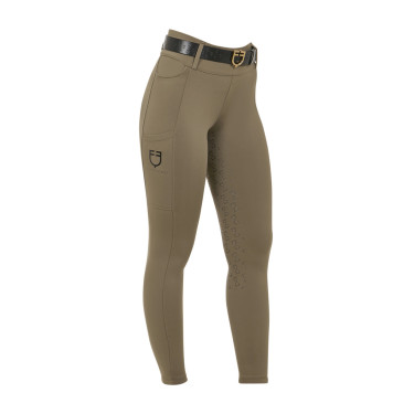 Legging femme Equestro taille haute avec passants de ceinture Walnut Marron Legging femme Equestro taille haute avec passants de ceinture Walnut Marron