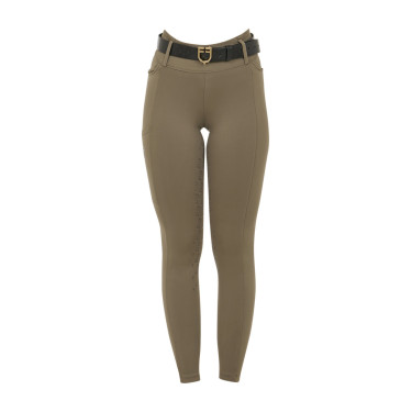 Legging femme Equestro taille haute avec passants de ceinture Walnut Marron Legging femme Equestro taille haute avec passants de ceinture Walnut Marron