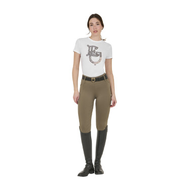 Legging femme Equestro taille haute avec passants de ceinture Walnut Marron Legging femme Equestro taille haute avec passants de ceinture Walnut Marron