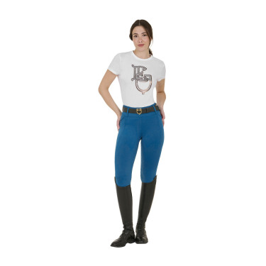 Legging femme Equestro taille haute avec passants de ceinture Coral bleu