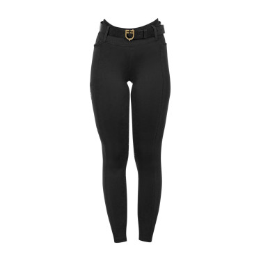 Legging femme Equestro taille haute avec passants de ceinture Noir