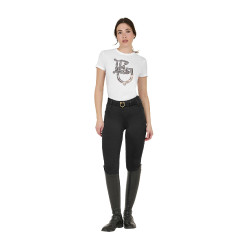Legging femme Equestro taille haute avec passants de ceinture Noir