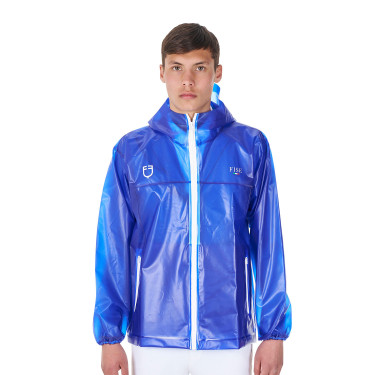 Unisex regenjas Equestro x FISE Blauw van Savoye