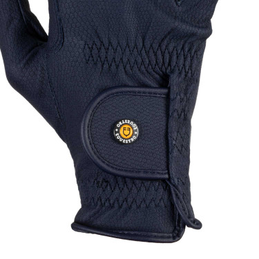 Unisex Equestro handschoenen, gewatteerd, van synthetisch leer met klittenbandsluiting Marine Marineblauw Unisex Equestro handschoenen, gewatteerd, van synthetisch leer met klittenbandsluiting Marine Marineblauw