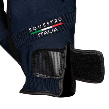 Handschoenen van technische stof Equestro X FISE Marineblazer Marineblauw