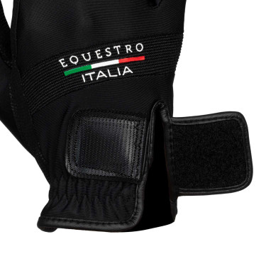 Handschoenen van technische stof Equestro X FISE Zwart Handschoenen van technische stof Equestro X FISE Zwart
