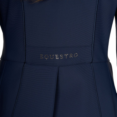 Damesfrac Equestro in technische stof met strass Marineblazer Marineblauw