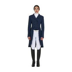 Frac femme Equestro en tissu technique avec strass Marine blazer Bleu marine