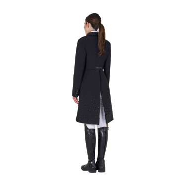 Frac femme Equestro en tissu technique avec strass Noir