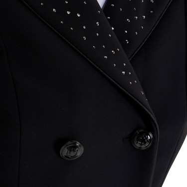 Frac femme Equestro en tissu technique avec strass Noir
