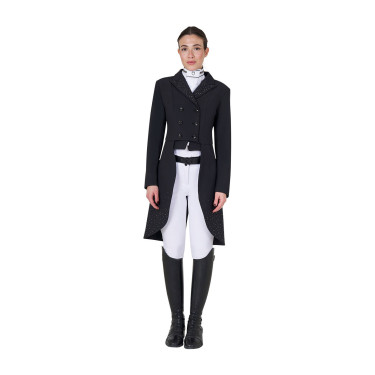 Frac femme Equestro en tissu technique avec strass Noir