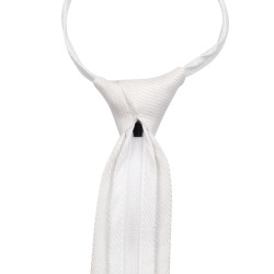 Cravate de concours Equestro en nid d'abeille carré Blanc