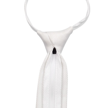 Cravate de concours Equestro en nid d'abeille carré Blanc